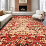 Artistic Textured Patterned Runner(Red)