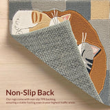 Ultra Soft Area Rug, Non Slip, Stain Resistant, Washable Area Rugs for Living Room, Bedroom, Delightful Earthy Cat Aesthetic(Beige)