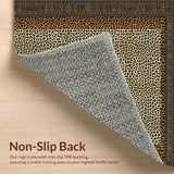 Ultra Soft Area Rug, Non Slip, Stain Resistant, Washable Area Rugs for Living Room, Bedroom, Trendy Animal Skin Visual Appeal(Beige)