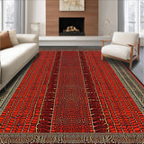 Ultra Soft Area Rug, Non Slip, Stain Resistant, Washable Area Rugs for Living Room, Bedroom, Whimsical Animal Print Elegance(Red)