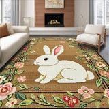 Whimsical Floral Bunny Aesthetic(Beige)