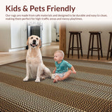 Ultra Soft Area Rug, Non Slip, Stain Resistant, Washable Area Rugs for Living Room, Bedroom, Earthy Toned Safari Aesthetic(Beige)