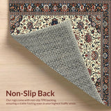 Ultra Soft Area Rug, Non Slip, Stain Resistant, Washable Area Rugs for Living Room, Bedroom, Rustic Round Boho Area Natural Jute Placemat(Ivory)