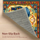 Ultra Soft Area Rug, Non Slip, Stain Resistant, Washable Area Rugs for Living Room, Bedroom, Artful Symmetrical Trellis Layout(Gold)