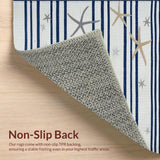 Ultra Soft Area Rug, Non Slip, Stain Resistant, Washable Area Rugs for Living Room, Bedroom, Trendy Nautical Patterned Decor Piece(Gray)