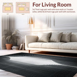 Ultra Soft Area Rug, Non Slip, Stain Resistant, Washable Area Rugs for Living Room, Bedroom, Vibrant Fluffy Rustic Charm(White)