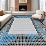 Vibrant Textured Linear Composition(Blue)