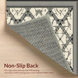 Deren Artisan Crafted Boho Chic Area with Geometric Diamond(Beige)