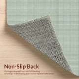 Ultra Soft Area Rug, Non Slip, Stain Resistant, Washable Area Rugs for Living Room, Bedroom, Subtle Earthy Trellis Pattern(Gray)
