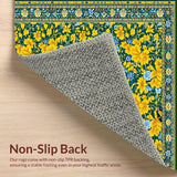 Summer Floral Bath with Yellow and Blue Leaves(Green)