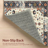 Vibrant Distressed Geometric Motif(Ivory)