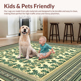 Beige & Black Geometric Area(Beige)