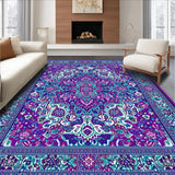Ultra Soft Area Rug, Non Slip, Stain Resistant, Washable Area Rugs for Living Room, Bedroom, Vibrant Paisley Design Area Rug(Purple)
