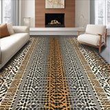 Ultra Soft Area Rug, Non Slip, Stain Resistant, Washable Area Rugs for Living Room, Bedroom, Chic Earthy Animal Motif(Brown)