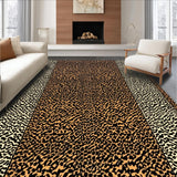 Ultra Soft Area Rug, Non Slip, Stain Resistant, Washable Area Rugs for Living Room, Bedroom, Elegant Warm Toned Animal Design(Brown)