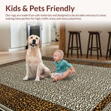 Ultra Soft Area Rug, Non Slip, Stain Resistant, Washable Area Rugs for Living Room, Bedroom, Brown Animal Print Living Room Accent Carpet(Brown)