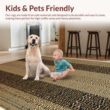 Ultra Soft Area Rug, Non Slip, Stain Resistant, Washable Area Rugs for Living Room, Bedroom, Khaki Leopard Print Kids Room Shaggy Carpet(Beige)