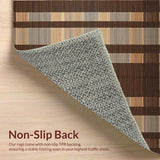 Ultra Soft Area Rug, Non Slip, Stain Resistant, Washable Area Rugs for Living Room, Bedroom, Sleek Modern Zebra Motif(Brown)