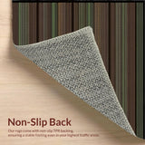 Ultra Soft Area Rug, Non Slip, Stain Resistant, Washable Area Rugs for Living Room, Bedroom, Whimsical Striped Textured Delight(Brown)