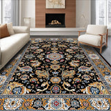 Ultra Soft Area Rug, Non Slip, Stain Resistant, Washable Area Rugs for Living Room, Bedroom, Courtyard Comfort(Black)