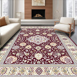 Ultra Soft Area Rug, Non Slip, Stain Resistant, Washable Area Rugs for Living Room, Bedroom, Abstract Red Beige Indoor Area(Red)