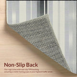 Ultra Soft Area Rug, Non Slip, Stain Resistant, Washable Area Rugs for Living Room, Bedroom, Timeless Elegant Warmth Accents(Gray)