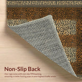 Ultra Soft Area Rug, Non Slip, Stain Resistant, Washable Area Rugs for Living Room, Bedroom, Stylish Minimalist Leopard Concept(Brown)