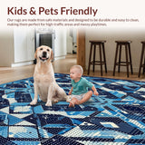 Geometric Spotted Playroom Area(Blue)