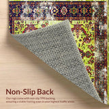 Ultra Soft Area Rug, Non Slip, Stain Resistant, Washable Area Rugs for Living Room, Bedroom, Boho Antique Moss Meditation Area Carpet(Green)