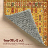 Ultra Soft Area Rug, Non Slip, Stain Resistant, Washable Area Rugs for Living Room, Bedroom, Rustic Mustard Accent Mat(Gold)