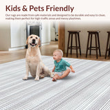 Ultra Soft Area Rug, Non Slip, Stain Resistant, Washable Area Rugs for Living Room, Bedroom, Rustic Chic Animal Print Statement(Gray)