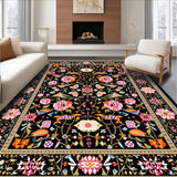 Artistic Floral Bird Motif(Black)