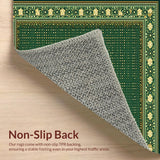Ultra Soft Area Rug, Non Slip, Stain Resistant, Washable Area Rugs for Living Room, Bedroom, Stair Runner Boho Style Pack Non Slip Safety Mats(Green)