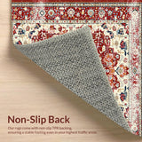 Ultra Soft Area Rug, Non Slip, Stain Resistant, Washable Area Rugs for Living Room, Bedroom, Chic Minimalist Dotted Pattern(Red)