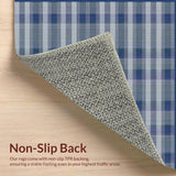 Rustic Dusk Blue Checkered Elegance(Blue)