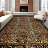 Ultra Soft Area Rug, Non Slip, Stain Resistant, Washable Area Rugs for Living Room, Bedroom, Trendy Urban Leopard Texture(Gold)