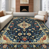Luxurious Blue Tiled Medallion Design(Blue)