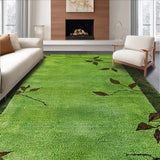 Elegant Nature Inspired Shaggy Mat(Green)