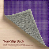Ultra Soft Area Rug, Non Slip, Stain Resistant, Washable Area Rugs for Living Room, Bedroom, Chic Textured Purple Elegance(Purple)