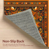 Ultra Soft Area Rug, Non Slip, Stain Resistant, Washable Area Rugs for Living Room, Bedroom, Creative Jungle Vibe Accent(Orange)