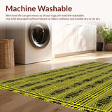 Ultra Soft Area Rug, Non Slip, Stain Resistant, Washable Area Rugs for Living Room, Bedroom, Dynamic Faux Fur Textures(Gold)