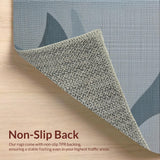 Ultra Soft Area Rug, Non Slip, Stain Resistant, Washable Area Rugs for Living Room, Bedroom, Contemporary Washable Nursery Area Rug in Neutral Tones(Gray)