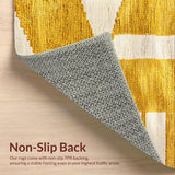 Ultra Soft Area Rug, Non Slip, Stain Resistant, Washable Area Rugs for Living Room, Bedroom, Soft Rectangular Meditation Space Yellow Rug(Gold)