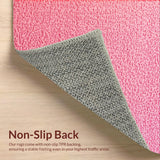 Ultra Soft Area Rug, Non Slip, Stain Resistant, Washable Area Rugs for Living Room, Bedroom, Aesthetic Pastel Pink Bath Mat with Non-Slip Design(Pink)