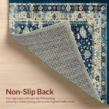 Distressed Blue Geometric Elegance(Blue)