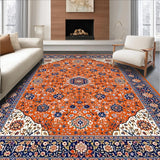 Ultra Soft Area Rug, Non Slip, Stain Resistant, Washable Area Rugs for Living Room, Bedroom, Chic Soft Color Palette Inspiration(Orange)