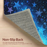 Ultra Soft Area Rug, Non Slip, Stain Resistant, Washable Area Rugs for Living Room, Bedroom, Shaggy Ombre Glitter Star Bedroom Rug(Purple)