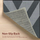 Ultra Soft Area Rug, Non Slip, Stain Resistant, Washable Area Rugs for Living Room, Bedroom, Vibrant Coastal Trellis Aesthetic(Gray)