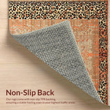 Ultra Soft Area Rug, Non Slip, Stain Resistant, Washable Area Rugs for Living Room, Bedroom, Stylish Earthy Leopard Aesthetic(Beige)