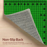 Ultra Soft Area Rug, Non Slip, Stain Resistant, Washable Area Rugs for Living Room, Bedroom, Cozy Green and Black Textiles(Green)